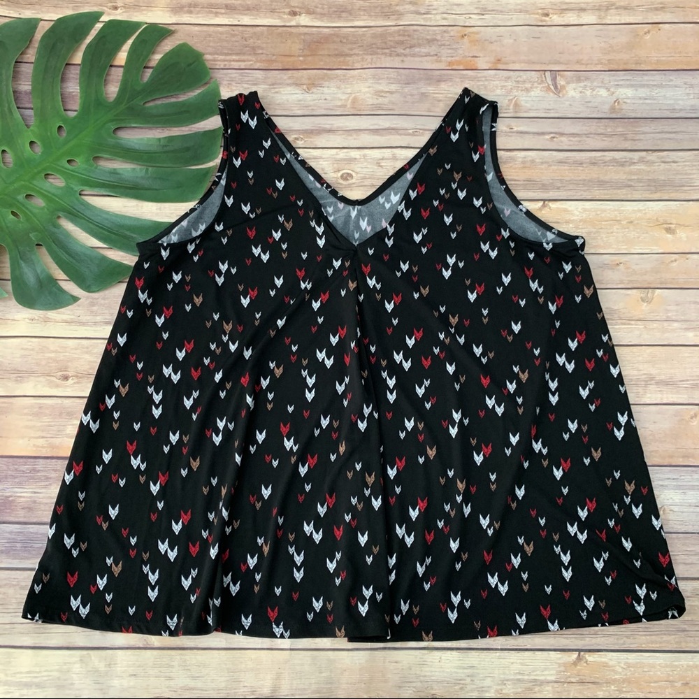 Torrid black and red geometric print tank top - Picture 9 of 10